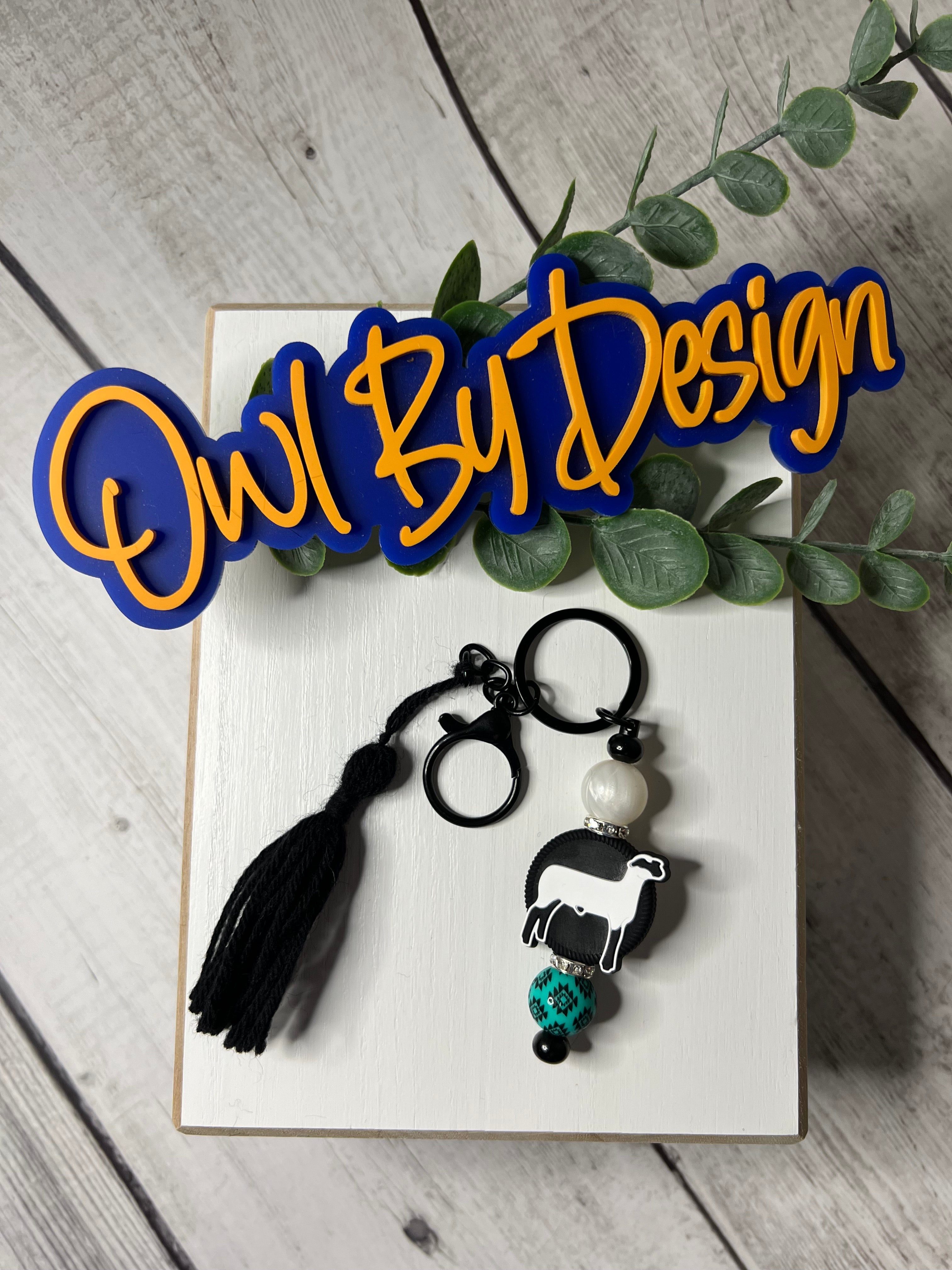 Beaded Keychain, Focal Keychain, Cute Keychain, Keychain, Gifts | Owl ...